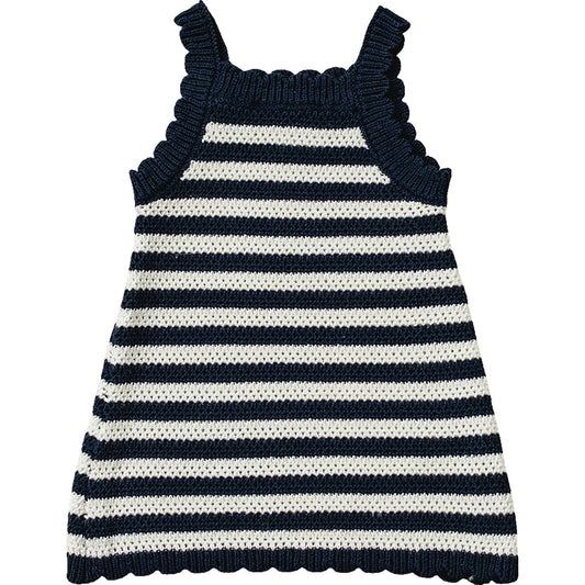 Knit Tank Dress I Navy Stripe