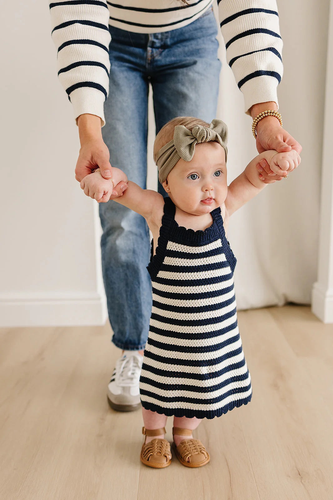 Knit Tank Dress I Navy Stripe