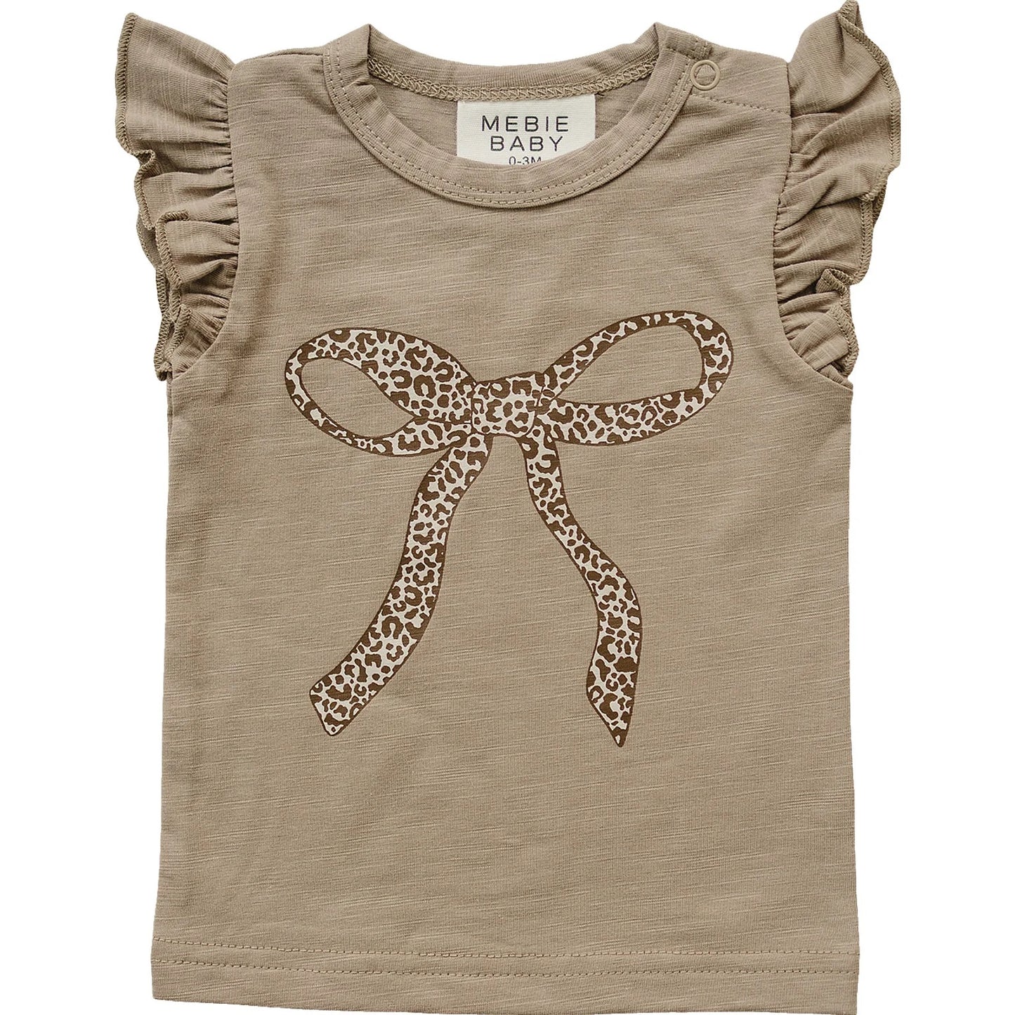 Cheetah Bow Ruffle Tee