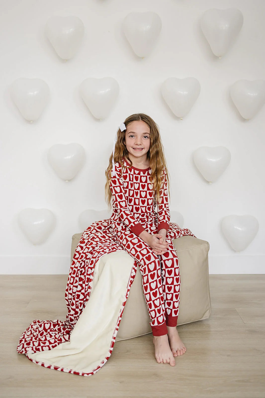Ribbed Bamboo Cozy Set I Checkered Hearts