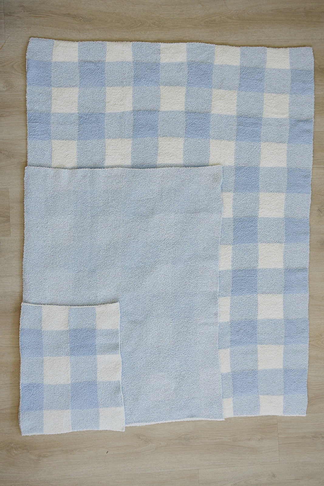 Plush Blanket | Light Blue Plaid