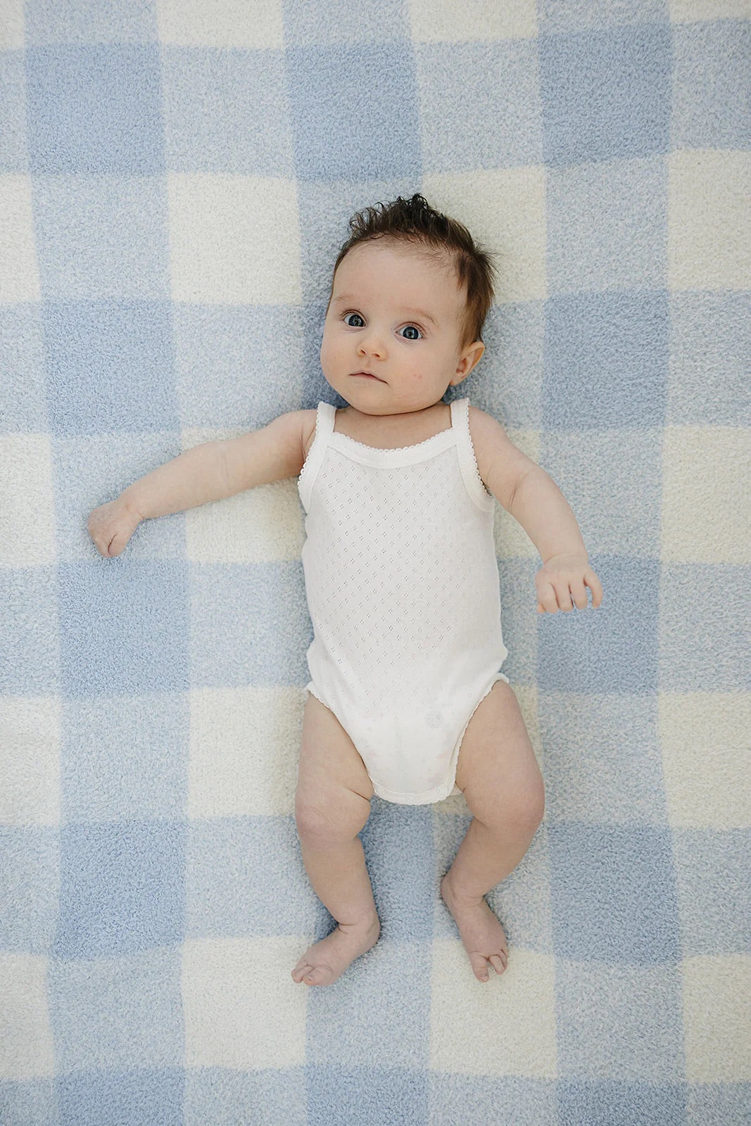 Plush Blanket | Light Blue Plaid