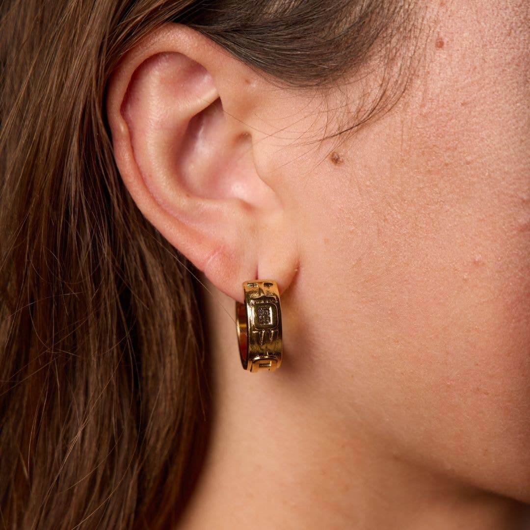 Gold Hoop Earrings | University of Iowa