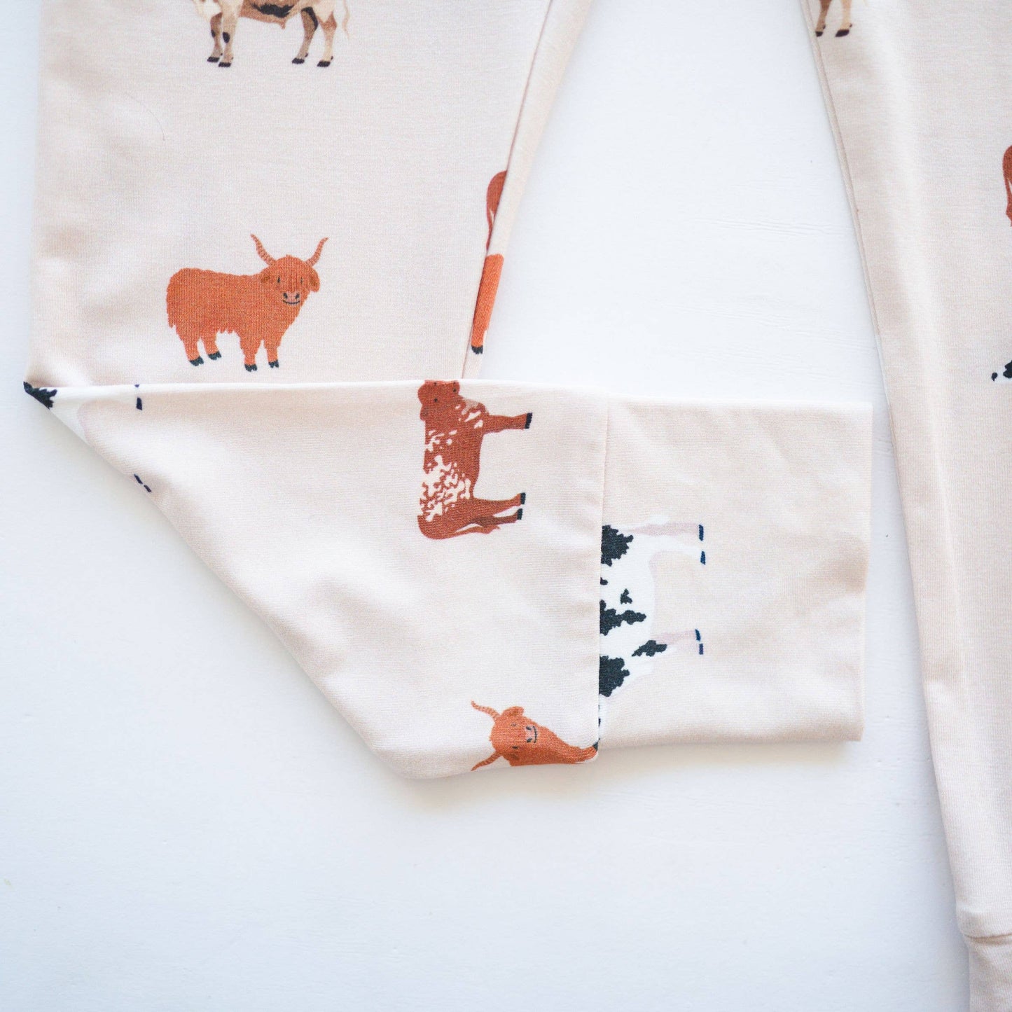 Bamboo Zip Convertible Romper | Oatmeal Cow