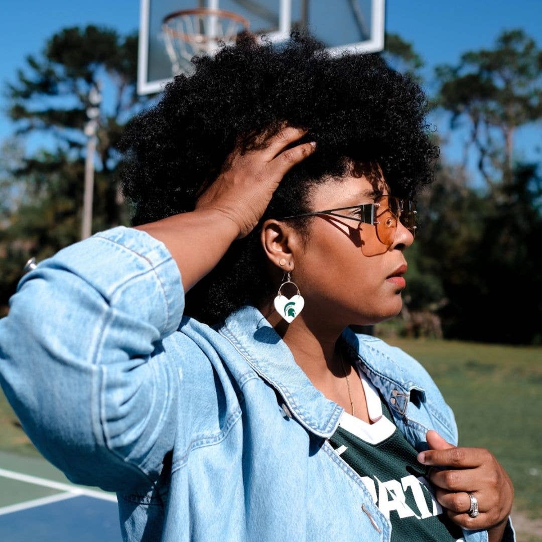 Basketball Stud Earrings: Gold