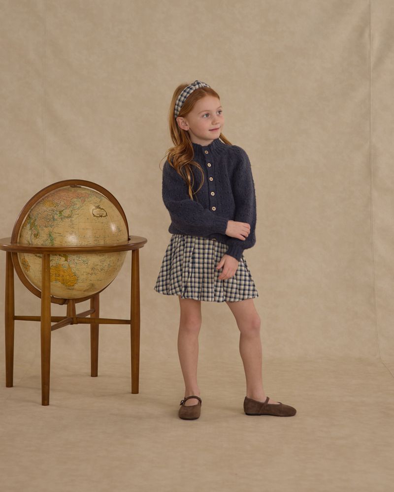 Knotted Headband | Navy Check