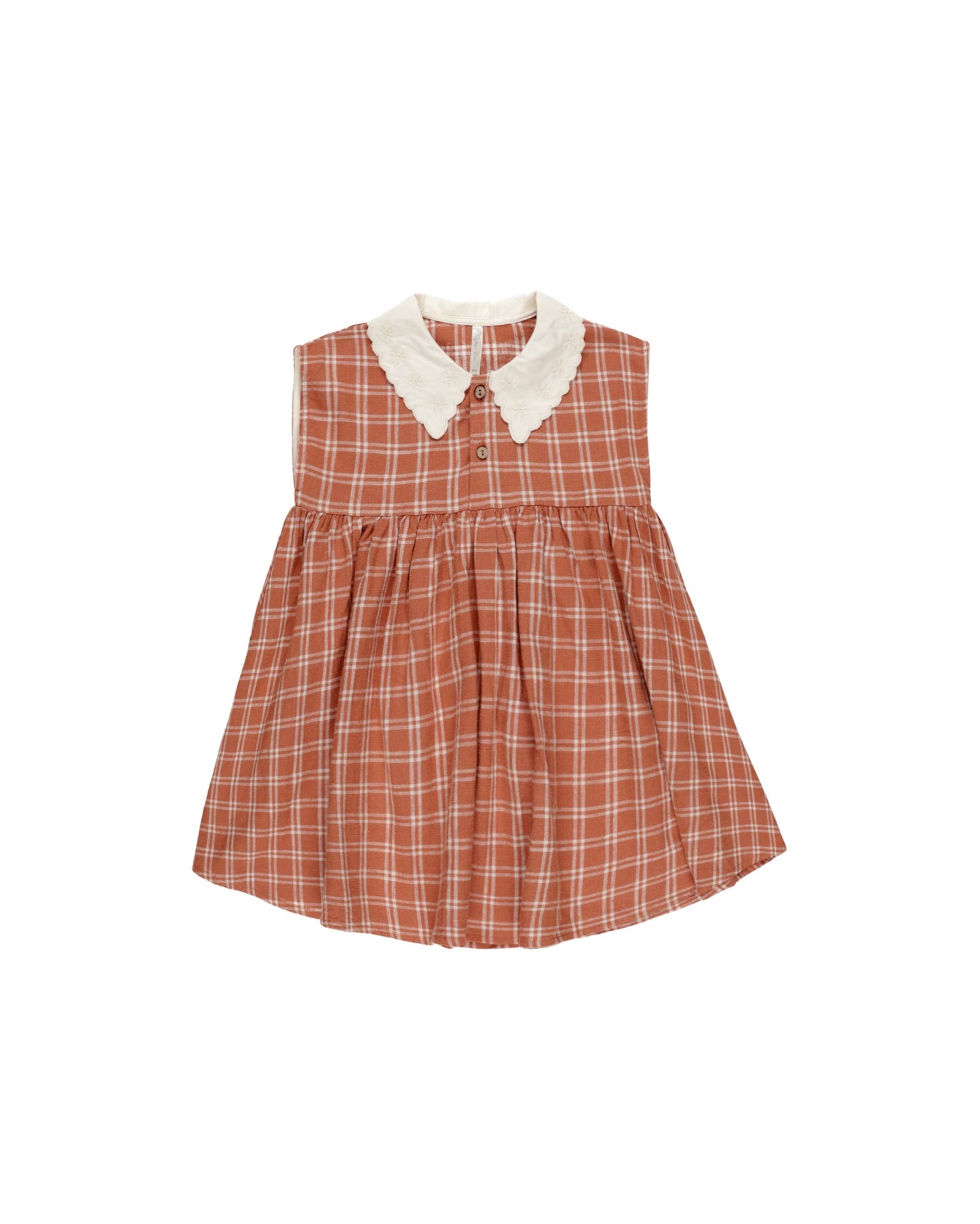 Collared Babydoll Dress I Poppy Check