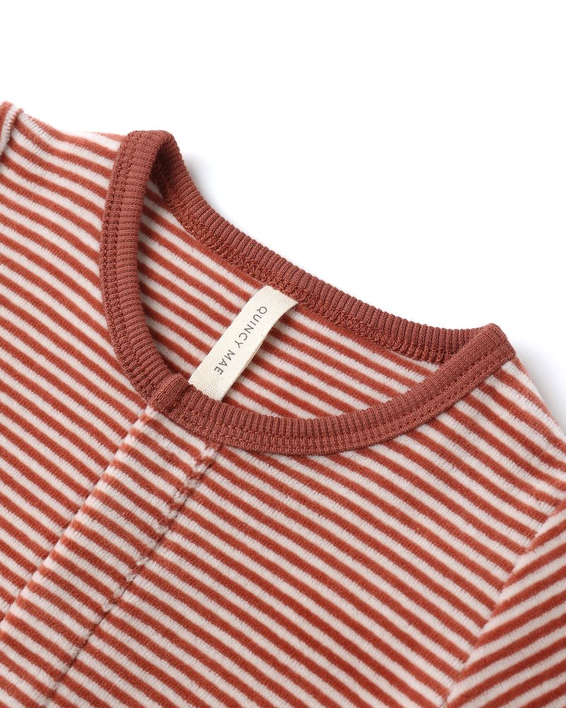 Hidden Snap Footie | Candy Stripe