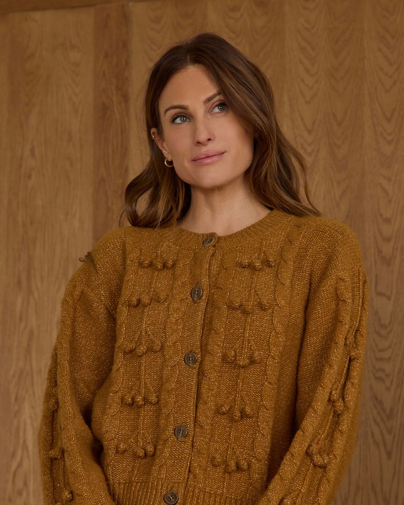 Bobble Cardigan || Golden