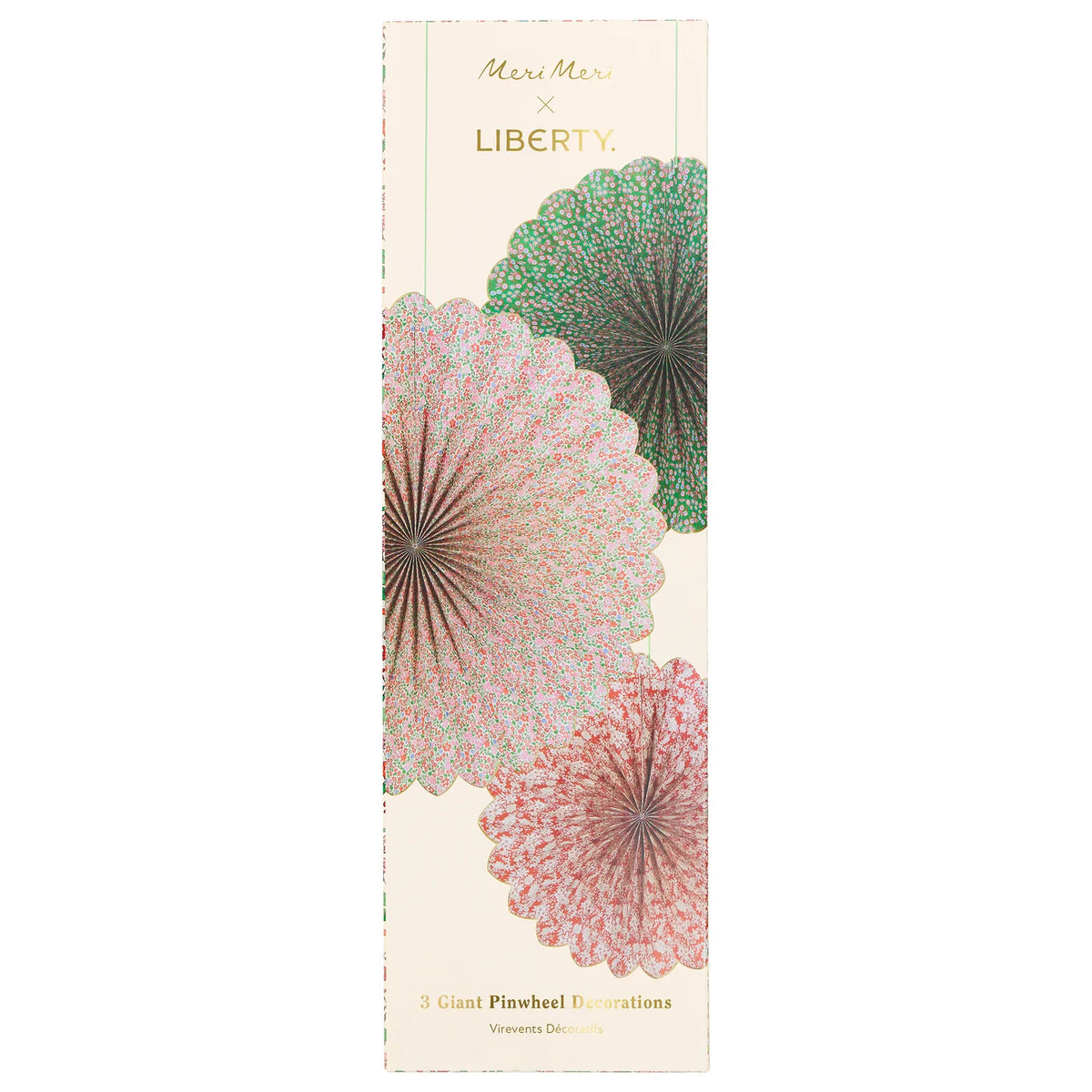 Meri Meri X Liberty Giant Pinwheels | Red & Green