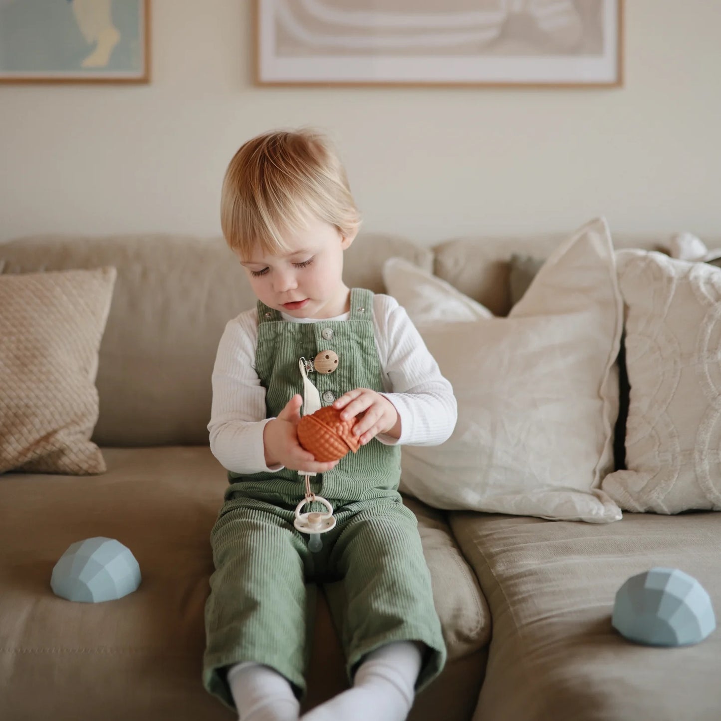 Nesting Spheres Sensory Toy I Powder Blue