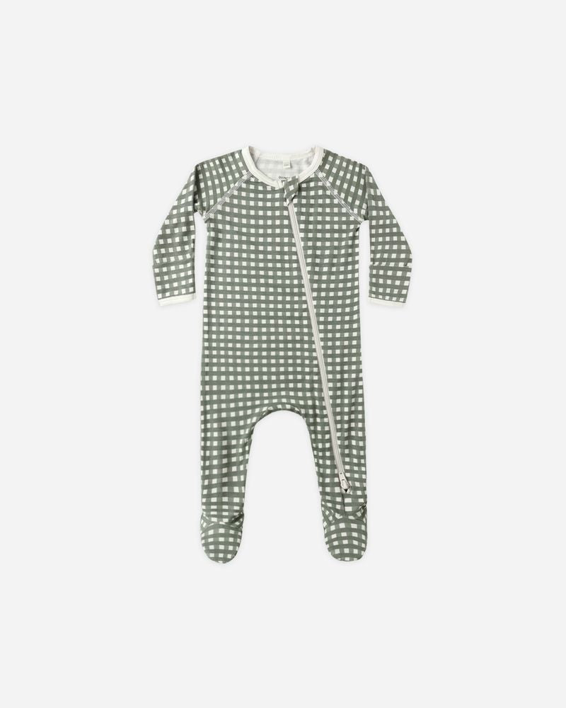 Bamboo Zip Footie | Forest Check