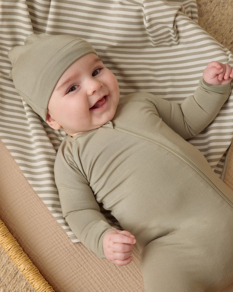 Bamboo Zip Footie | Fern