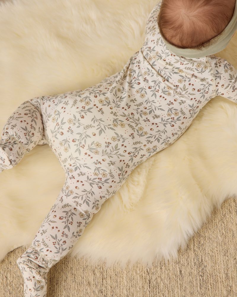 Bamboo Zip Footie | Woodland