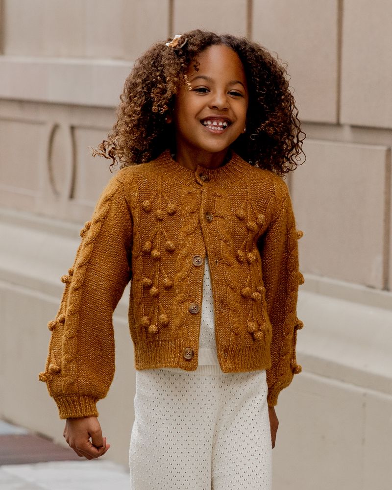 Bobble Cardigan | Golden