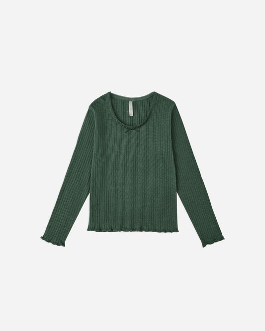 Ribbed Long Sleeve | Green