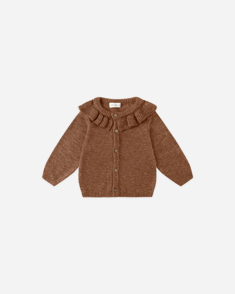 Ruffle Collar Cardigan | Heather Cedar
