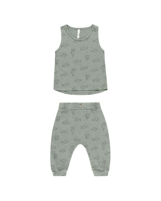 Tank + Slouch Pant Set I Sharks