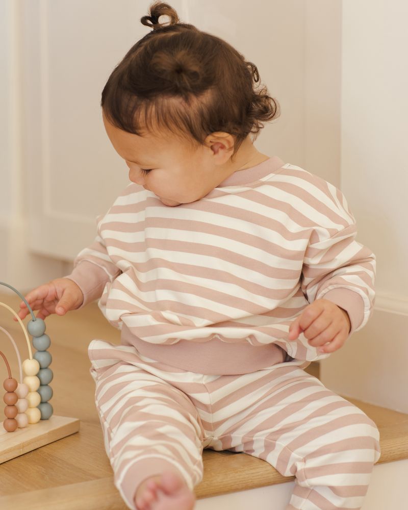 Relaxed Sweatshirt | Pink Stripe