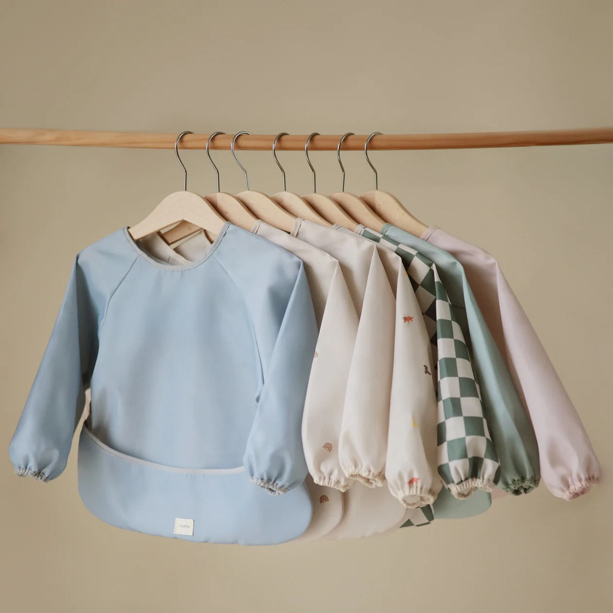 Long Sleeve Bib I Blue Check