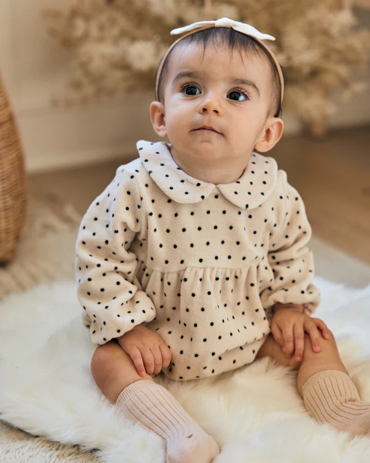 Peter Pan Romper I Polka Dot