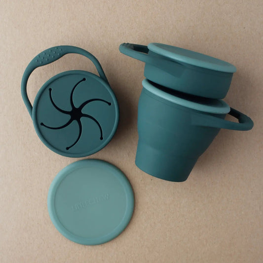 Foldable Silicone Snack Cup I Pine