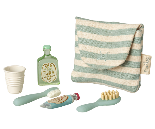 Toothbrush Set in Bag | Blue Stripe