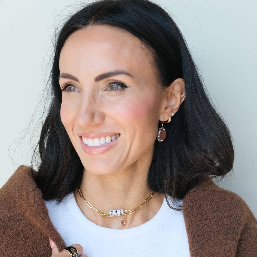 Mini Touchdown Football Earrings
