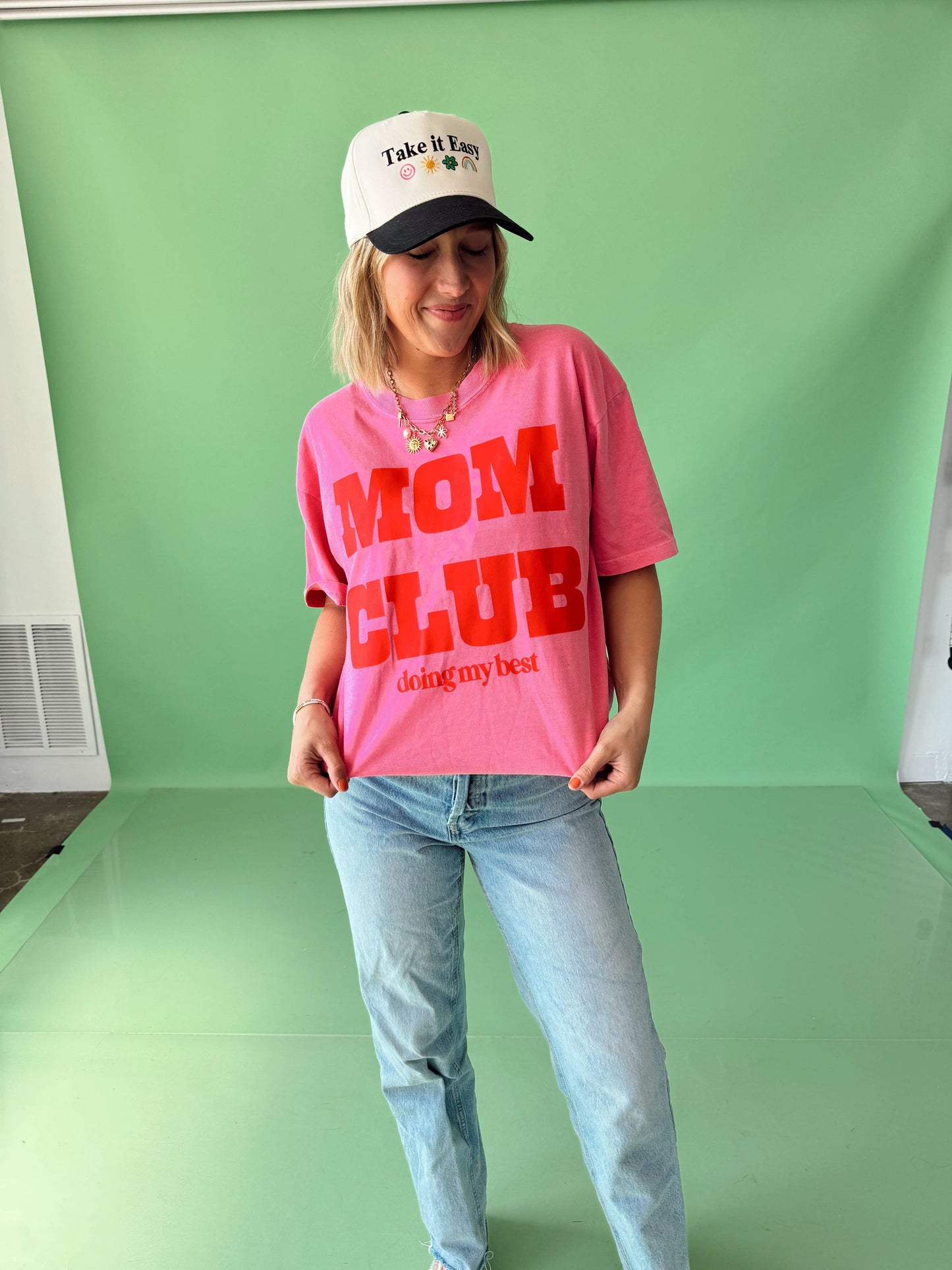 Mom Club Tee| Pink