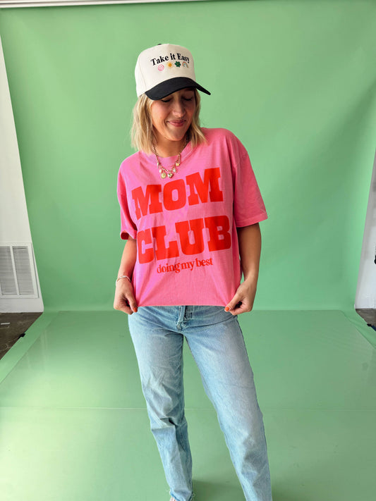 Mom Club Tee| Pink