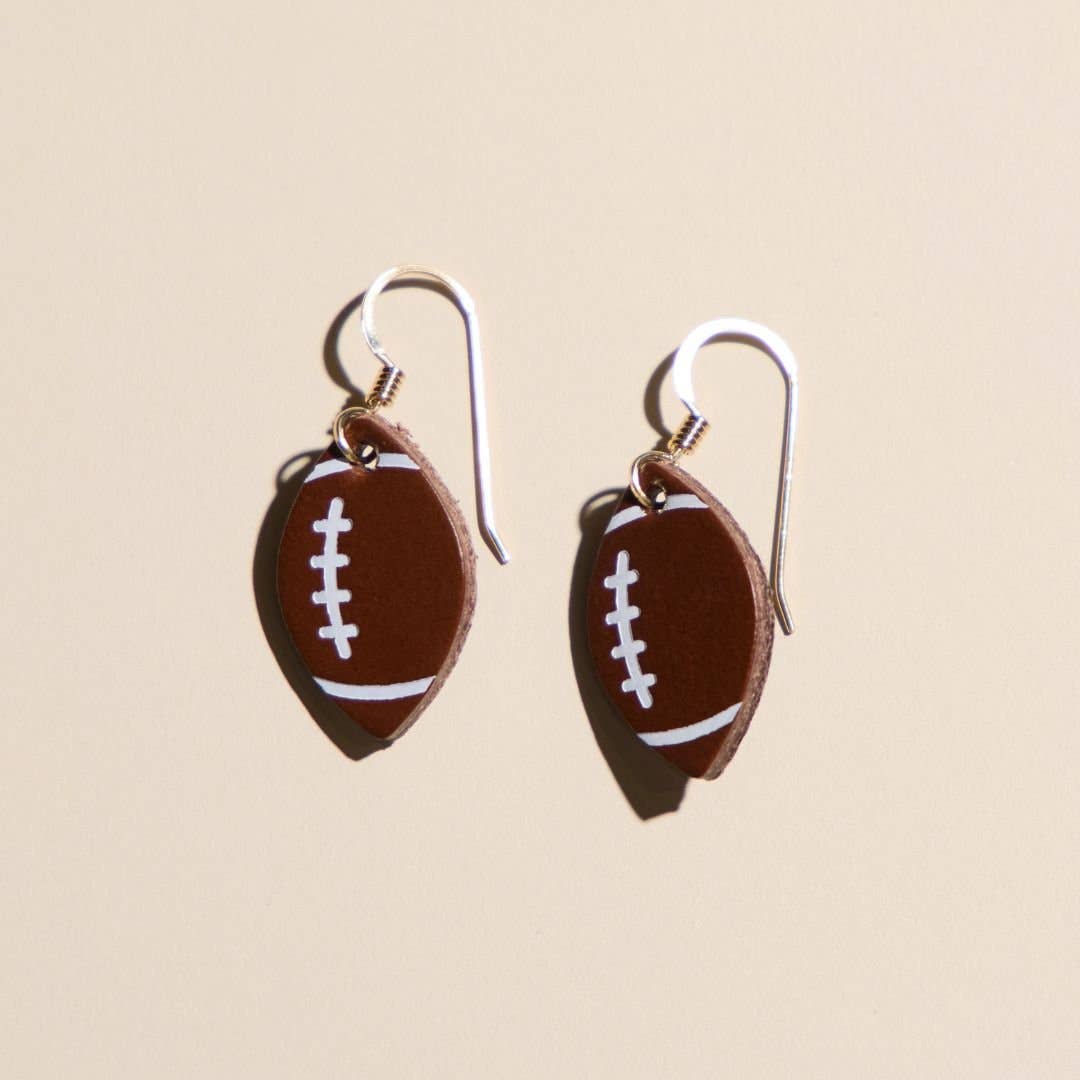 Mini Touchdown Football Earrings