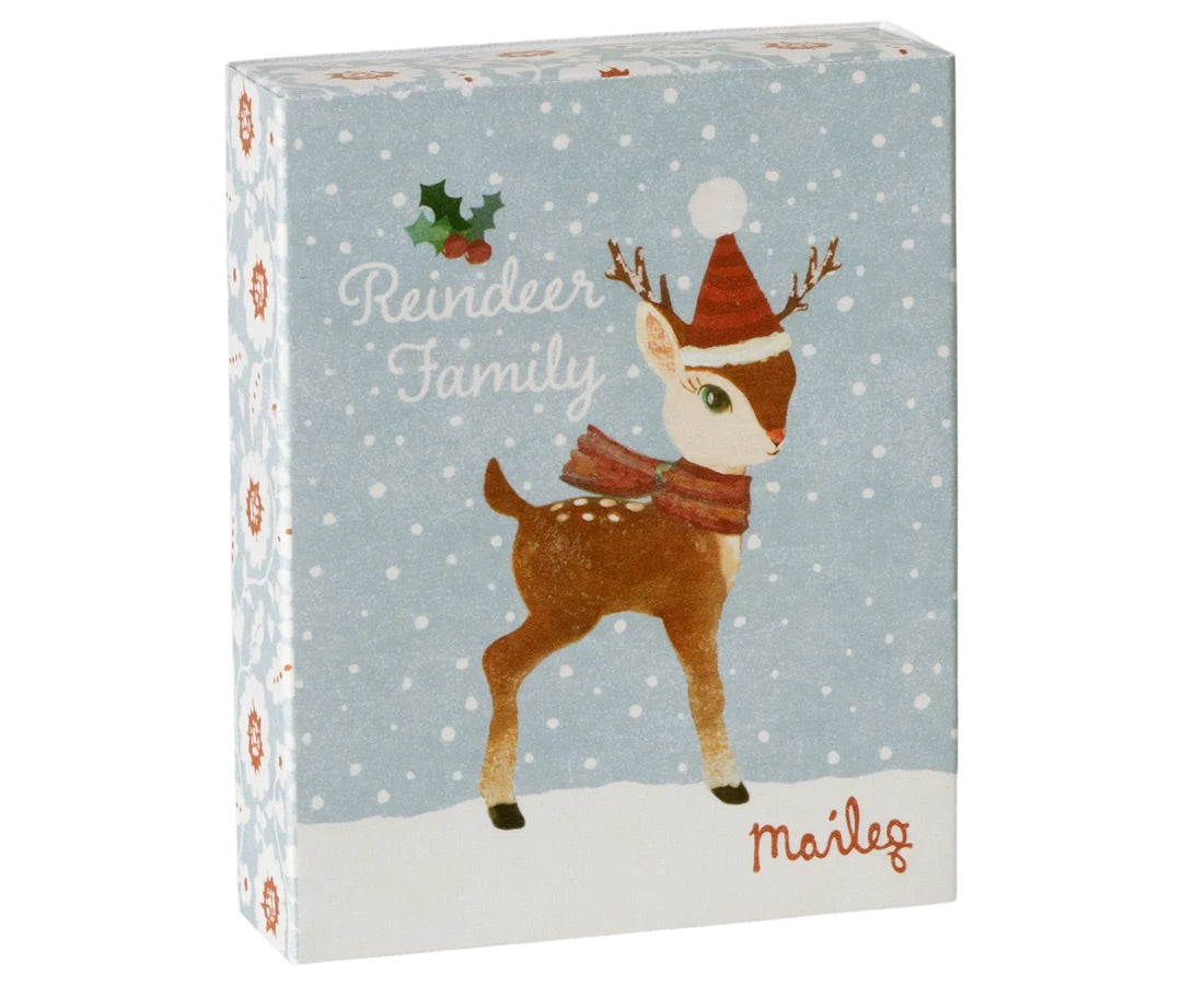 Metal Ornament Set I Reindeer Family