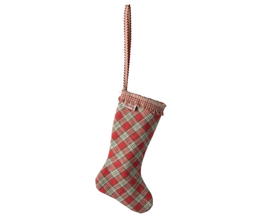 Stocking Ornament I Red Checker