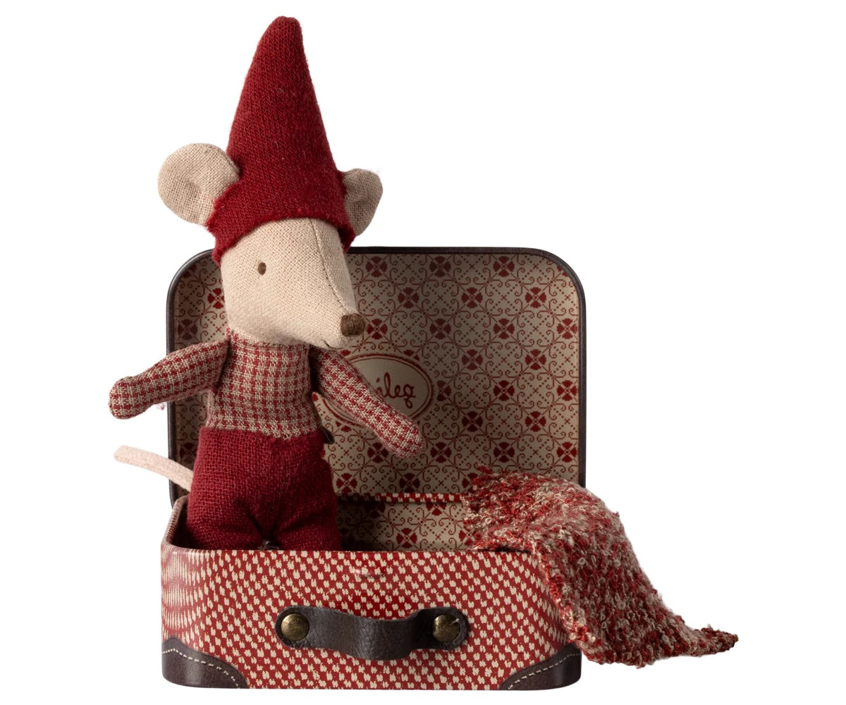 Christmas Mouse I Baby in Suitcase