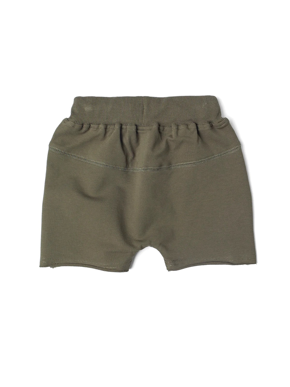 Raw Edge Harem Short I Dark Moss