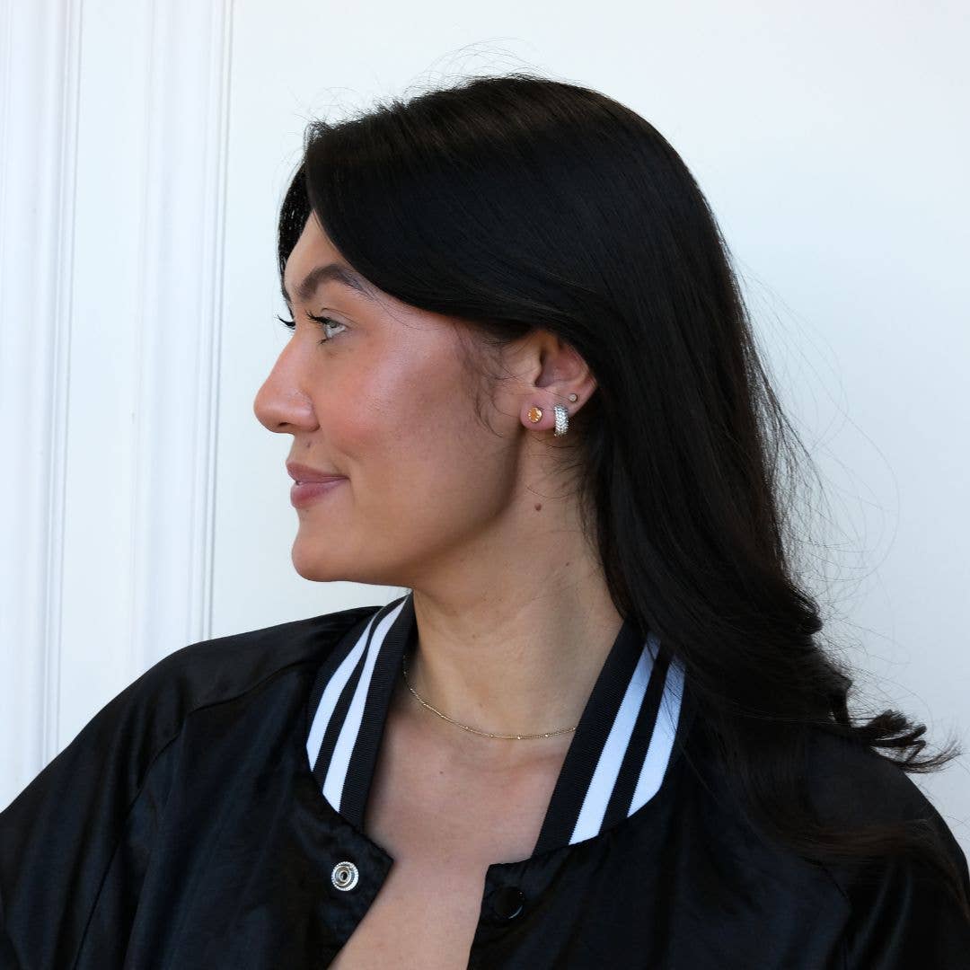 Basketball Stud Earrings: Gold