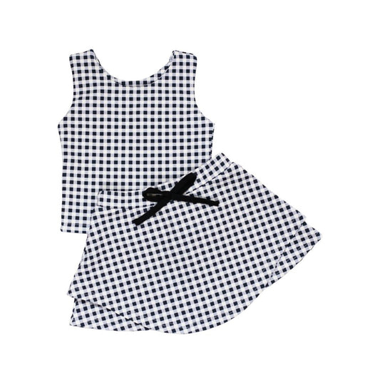 Sideline Set | Black Gingham