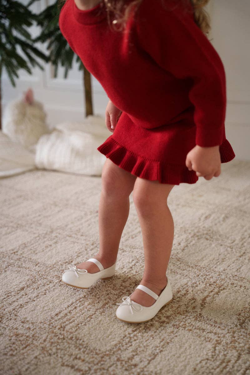 Knit Ruffle Skirt Set: Ruby