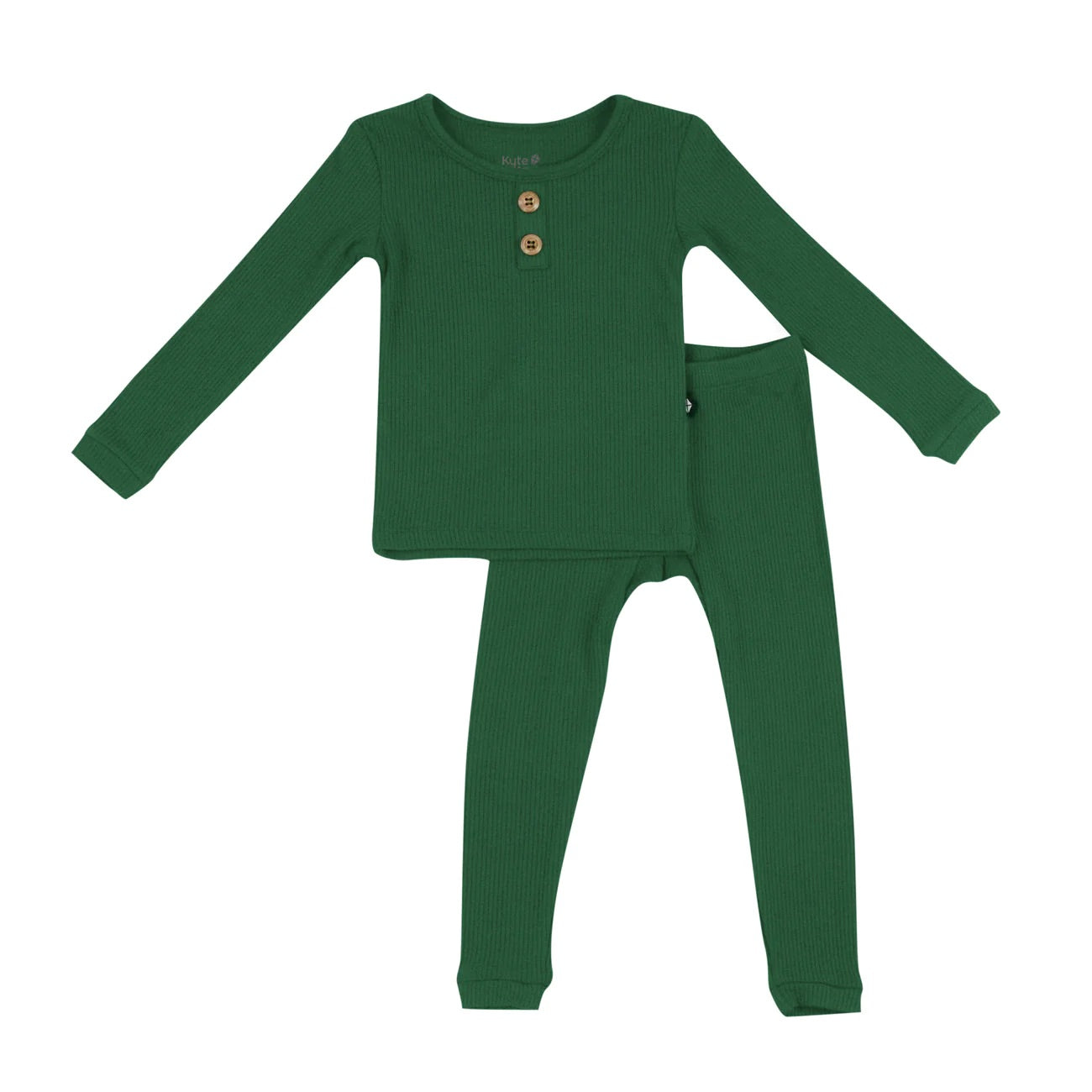 Ribbed Henley Set I Forest