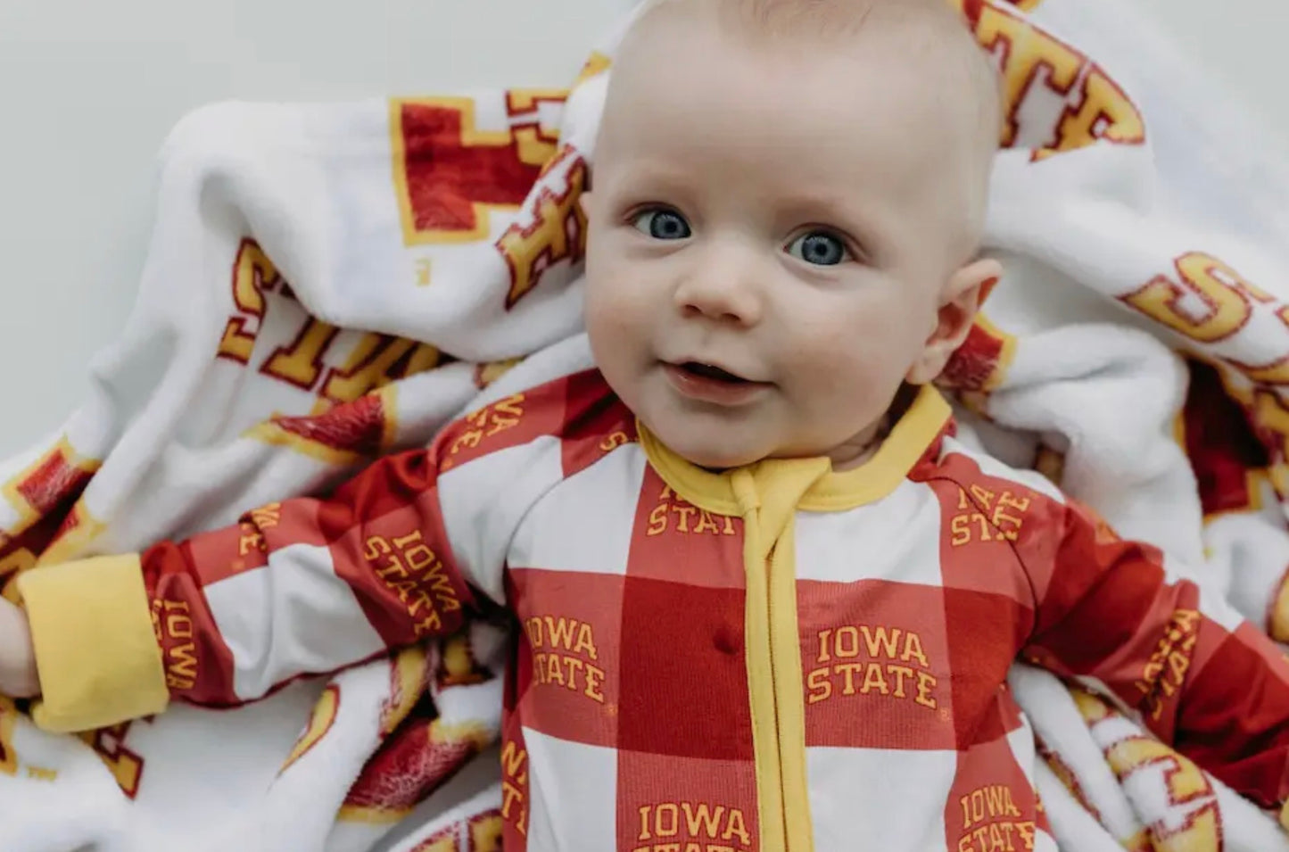 Bamboo Zip Romper | Iowa State Grid