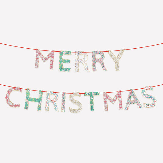 Meri Meri x Liberty | Merry Christmas Garland Set