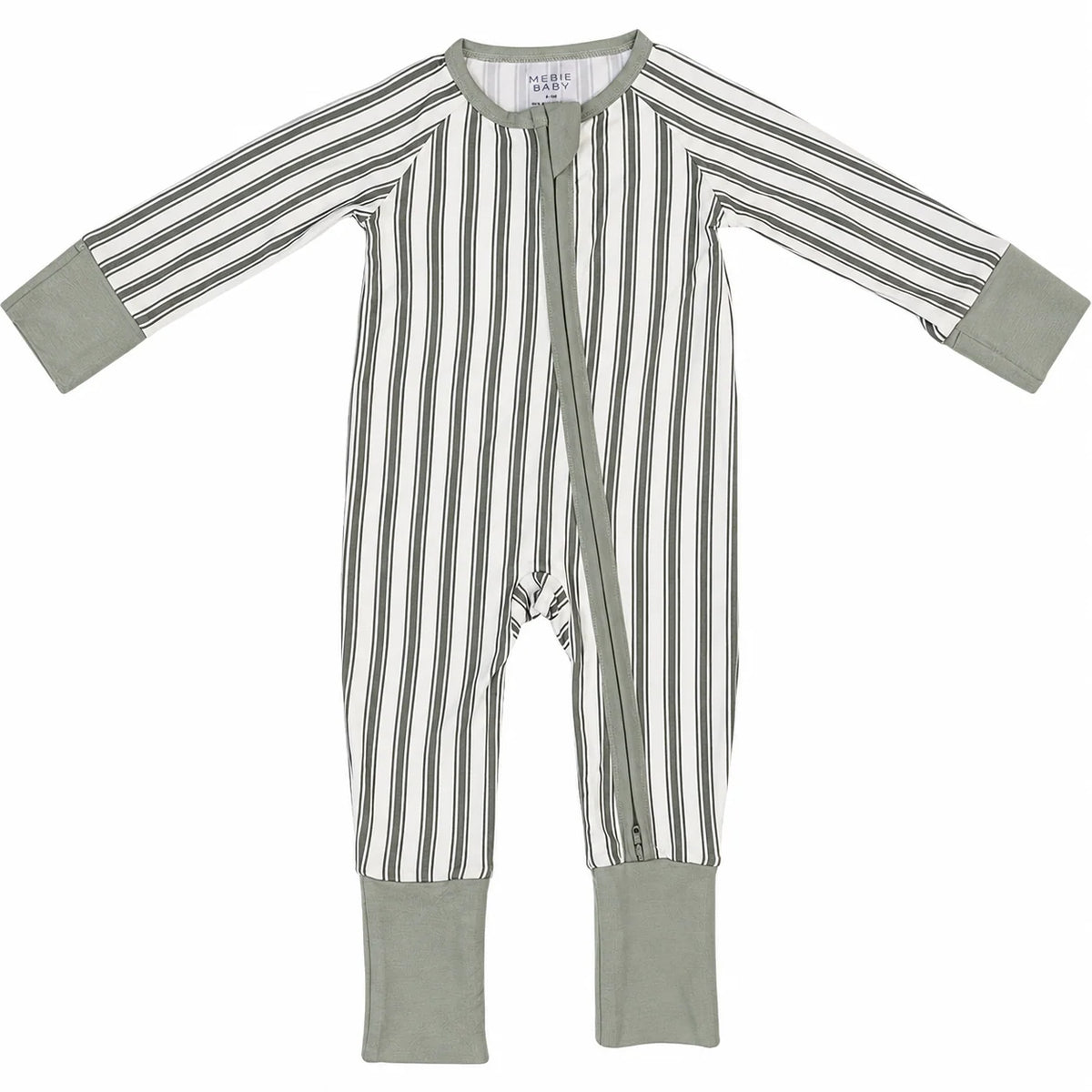 Bamboo Zipper | Green Stripe