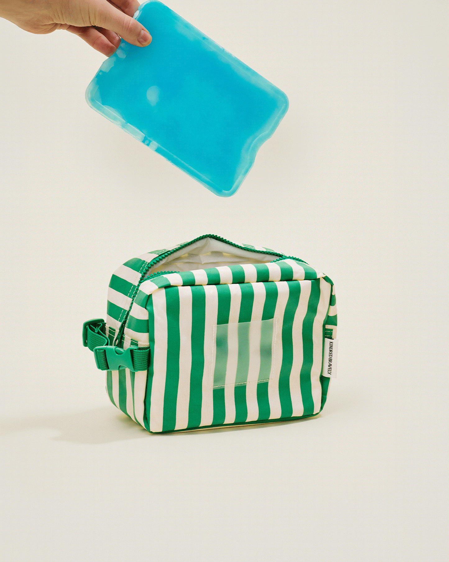 Mini Cooler Bag | Green Stripe