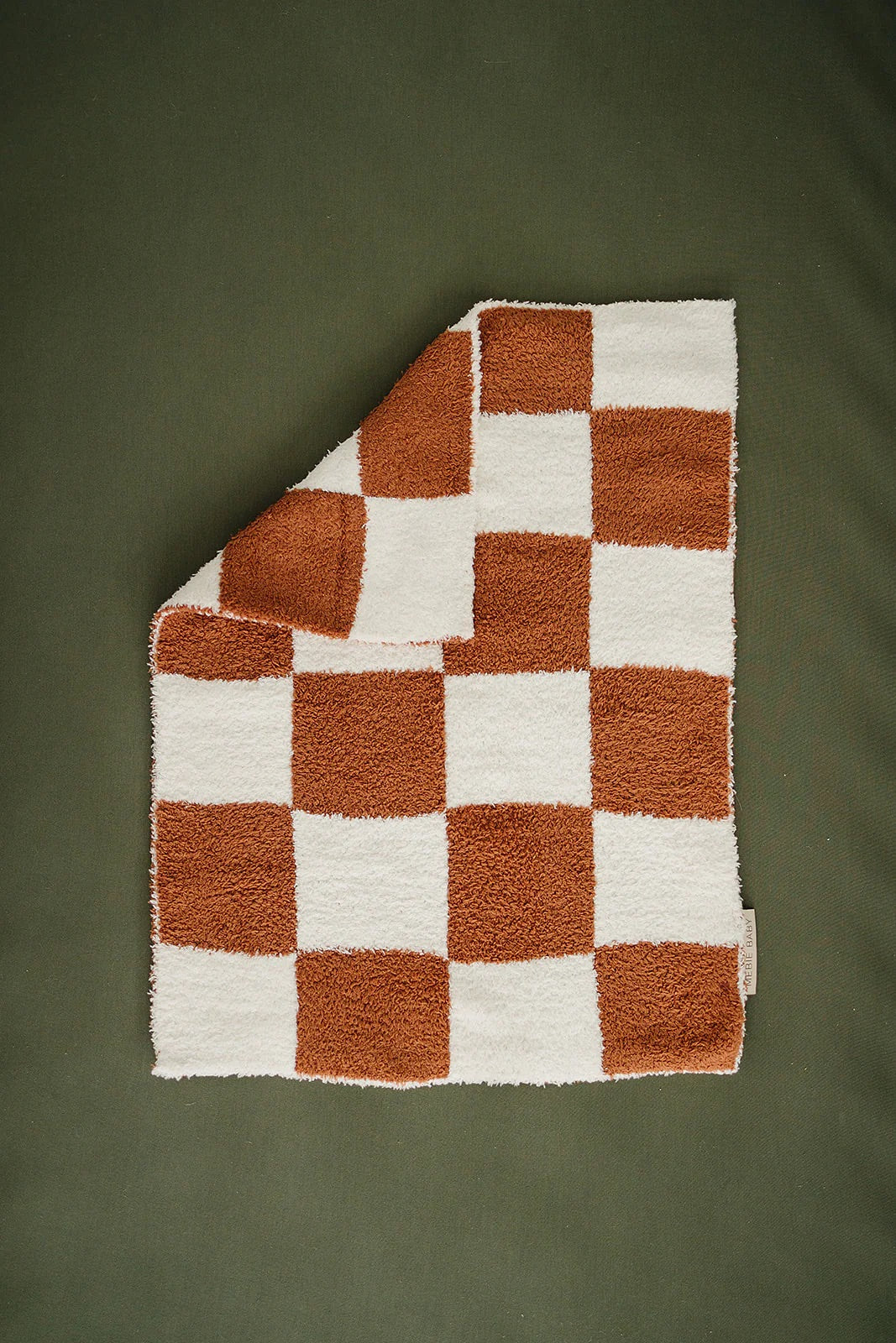 Plush Blanket I Rust Checkered