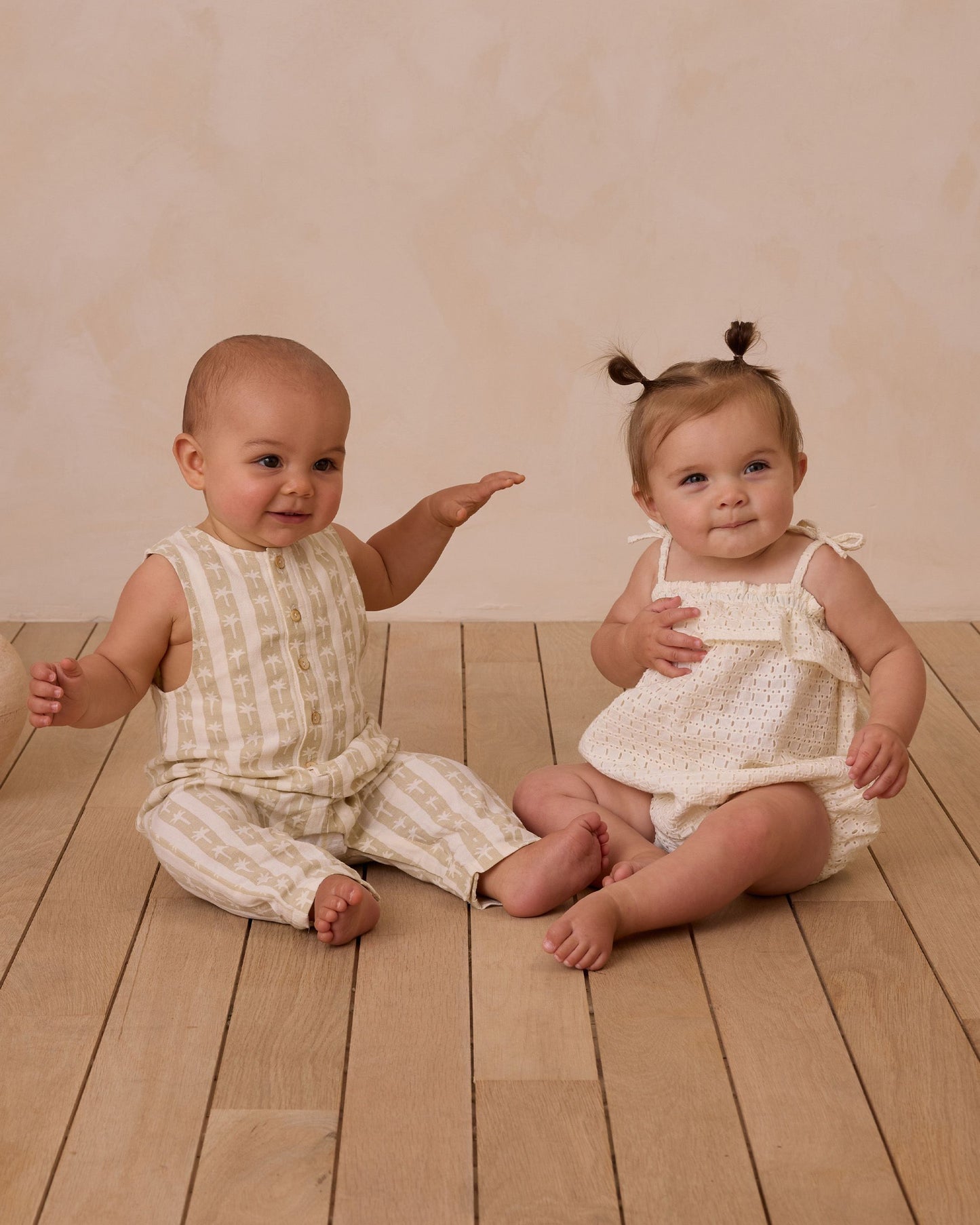 Ruffle Romper I Ivory