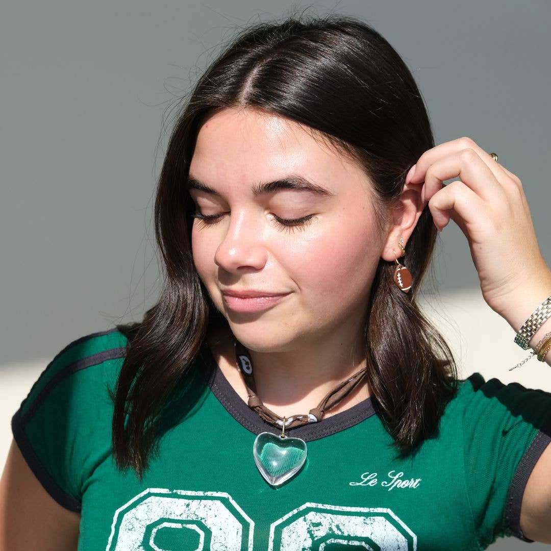 Mini Touchdown Football Earrings