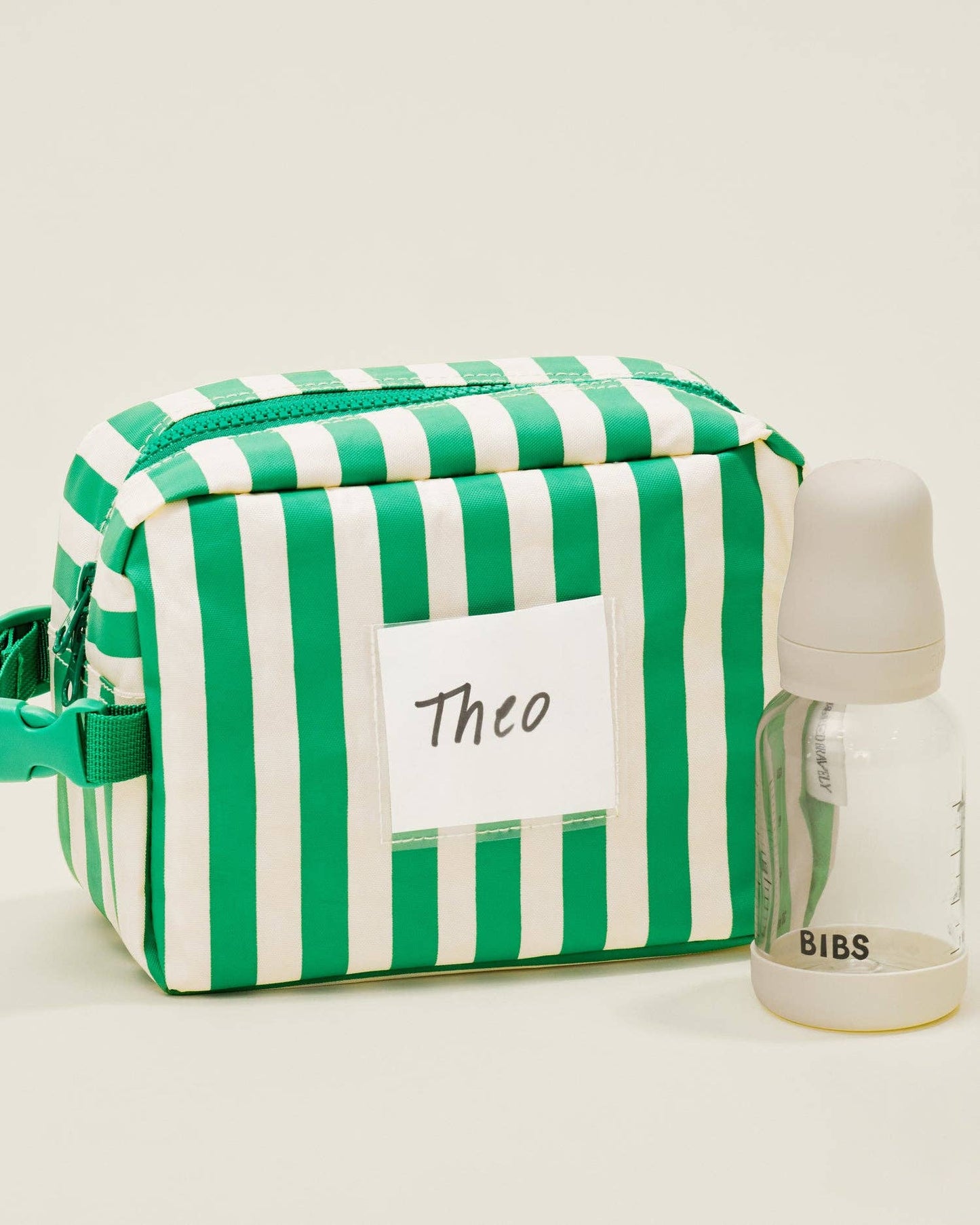 Mini Cooler Bag | Green Stripe
