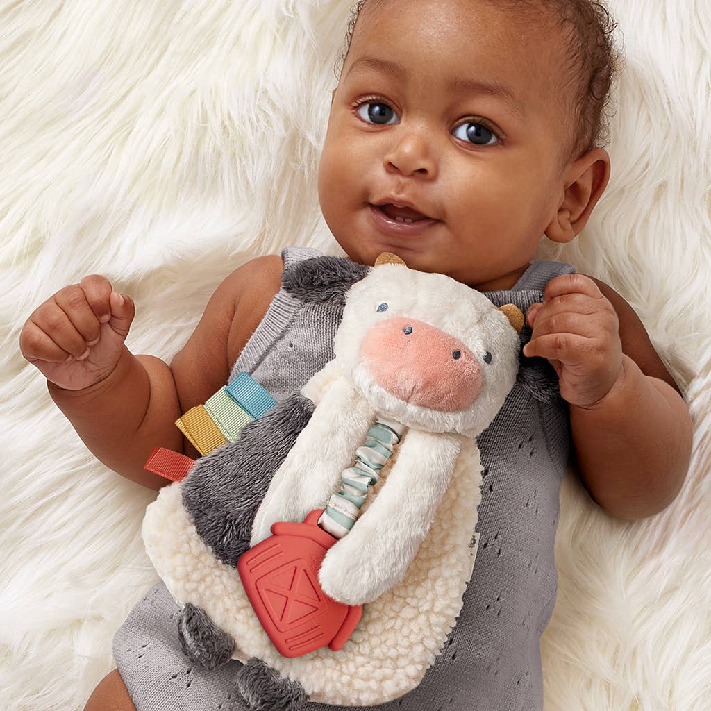 Itzy Lovey™ Plush And Teether Toy I Cow