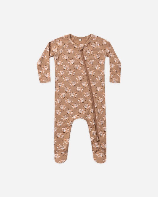 Bamboo Zip Footie | Fall Floral