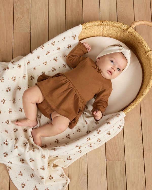 Pointelle Skirted Bodysuit I Cinnamon